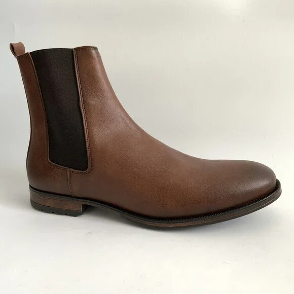 nae Chelsea Ankle Boots Men Size 46 US 12M Brown Pull On Durable Sustainable